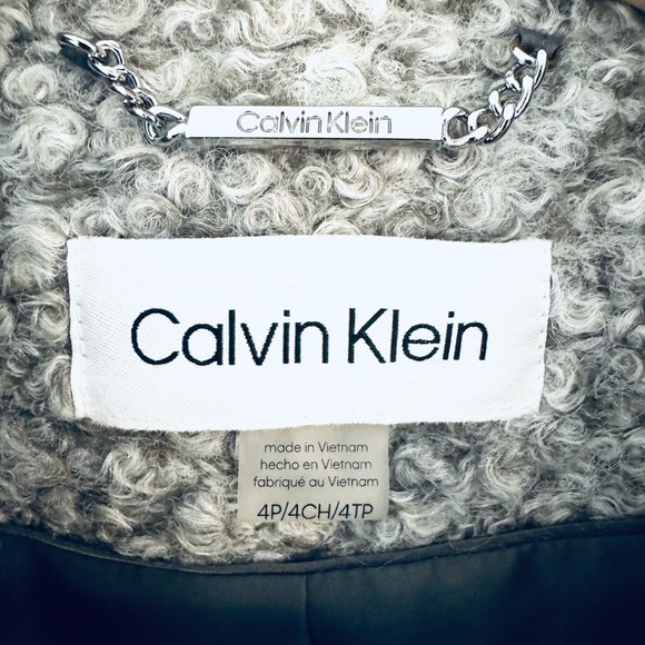 Calvin Klein Petite Bouclé One-Button Topper Jacket - Picture 4 of 9